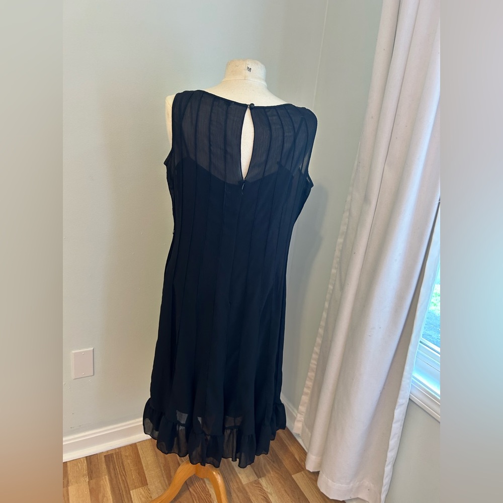 Sandra Darren Black Backless Dress